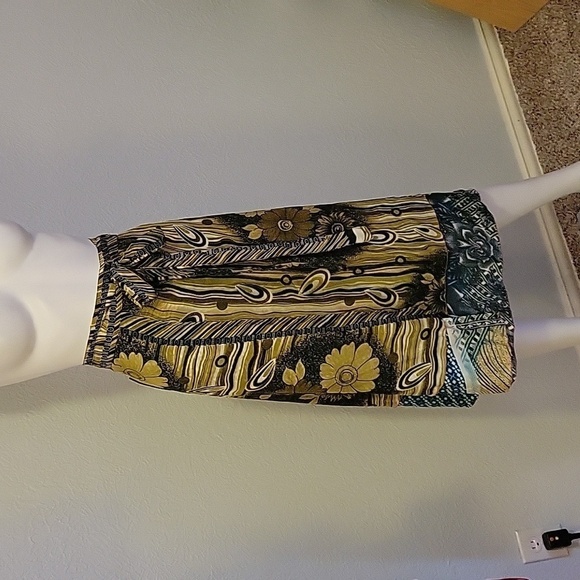 Kariza Olive Floral Wrap Interchangeable Cover-up Festival Skirt - Picture 2 of 12